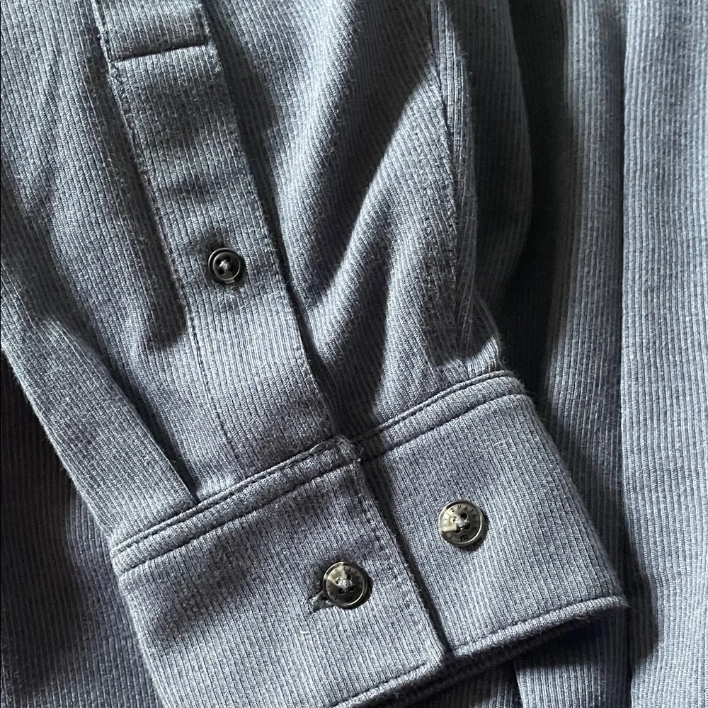 Travis Mathew Navy Blue Long-Sleeve Casual Button-Down Shirt - Picture 8 of 10